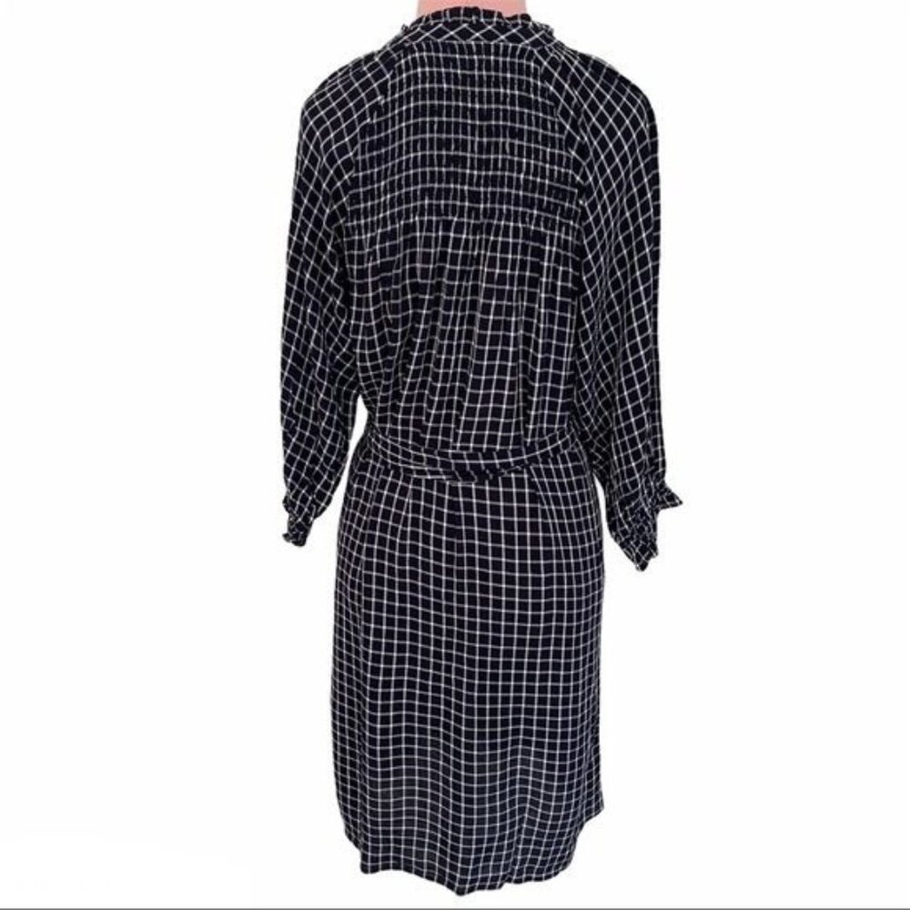 Anthropologie Maeve Sara Smocked Shirtdress in Navy Size XS NWT - Picture 10 of 14